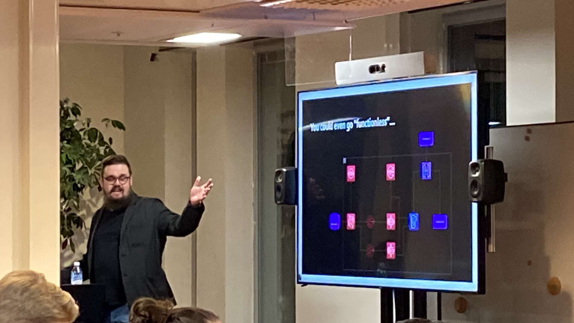 Ari presenting at Tampere Serverless meetup